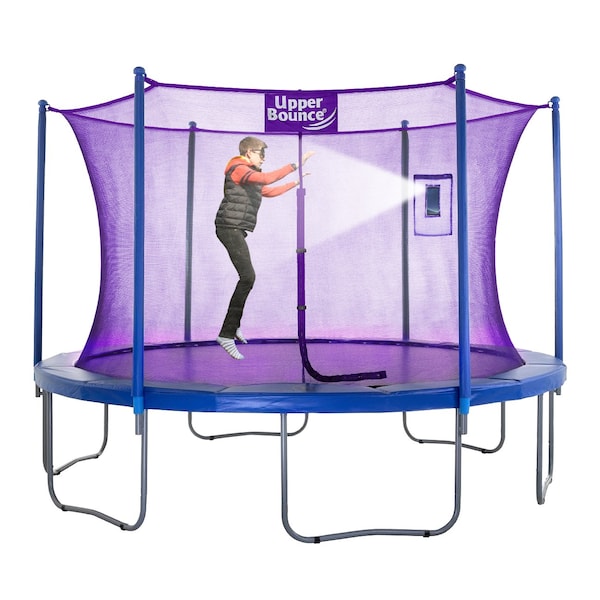 Machrus Upper Bounce Trampoline Net-15 Ft Round Frames With 8 Poles/4 Arches-Smartphone/Tablet Pouch